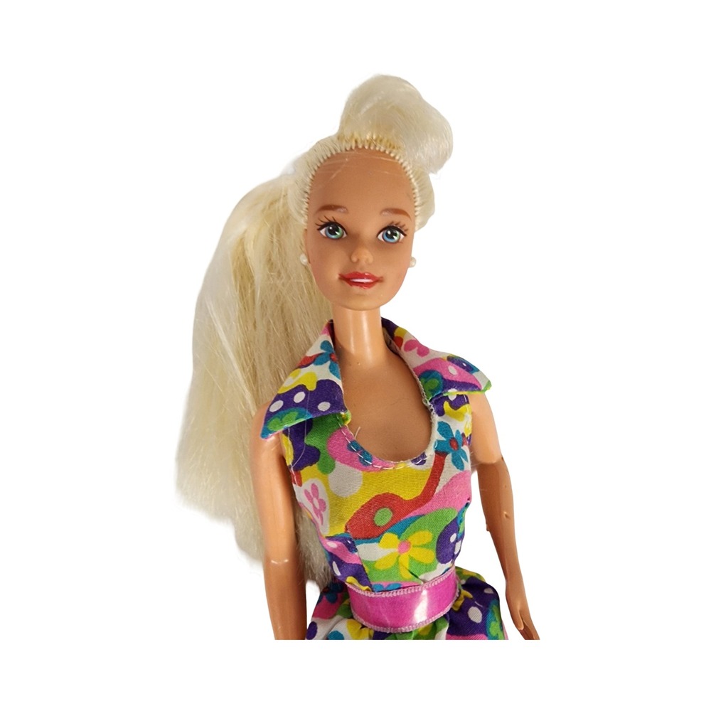 Mattel 1985‎ Barbie Doll Retro Floral Outfit Beach Vacation Fun